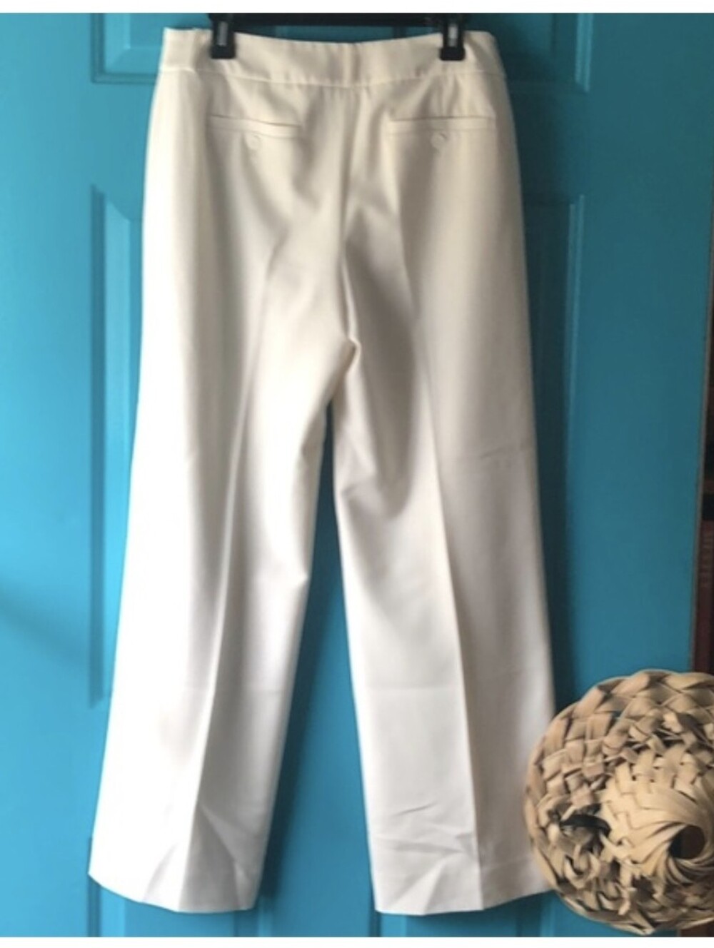Jones NY | Classic Wide-Leg Cream Trousers - Picture 2 of 7